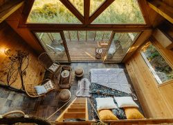 cabane avec chambre en mezzanie